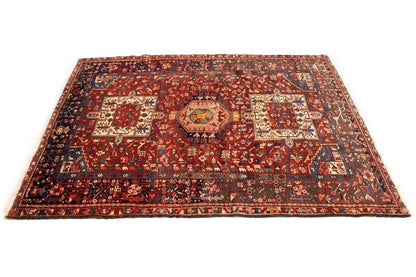 Semi-Antique Karajeh Oriental Rug Red Tribal