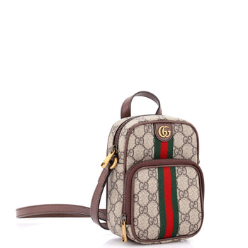 Gucci Ophidia Top Handle Crossbody Bag Gg Coated Canvas Mini