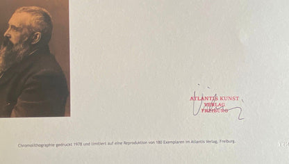 Claude Monet Lithograph Signed Numbered Stamp