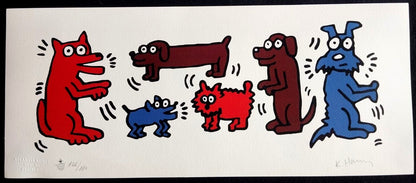 Keith Haring Lithograph Coa Signed Numbered Stamped Certificate