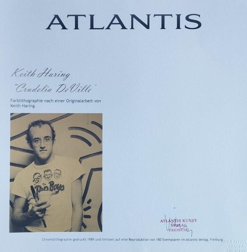 Keith Haring 'Crudelia' Lithograph Signed Numbered By Hand