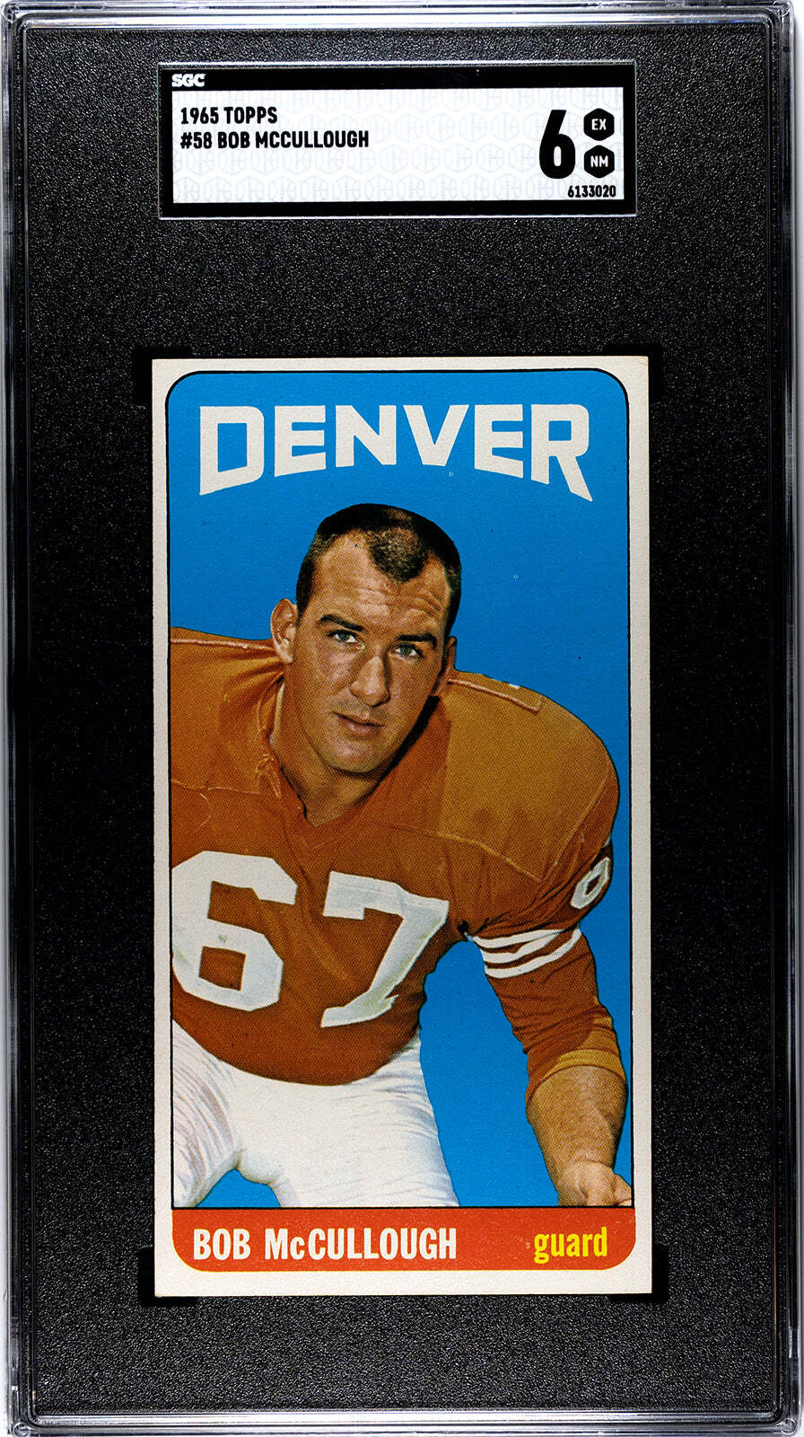 Bob Mccullough 1965 Topps #58 Sgc 6