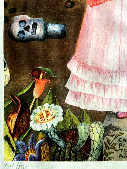 Frida Kahlo Lithograph Coa Certified Signed