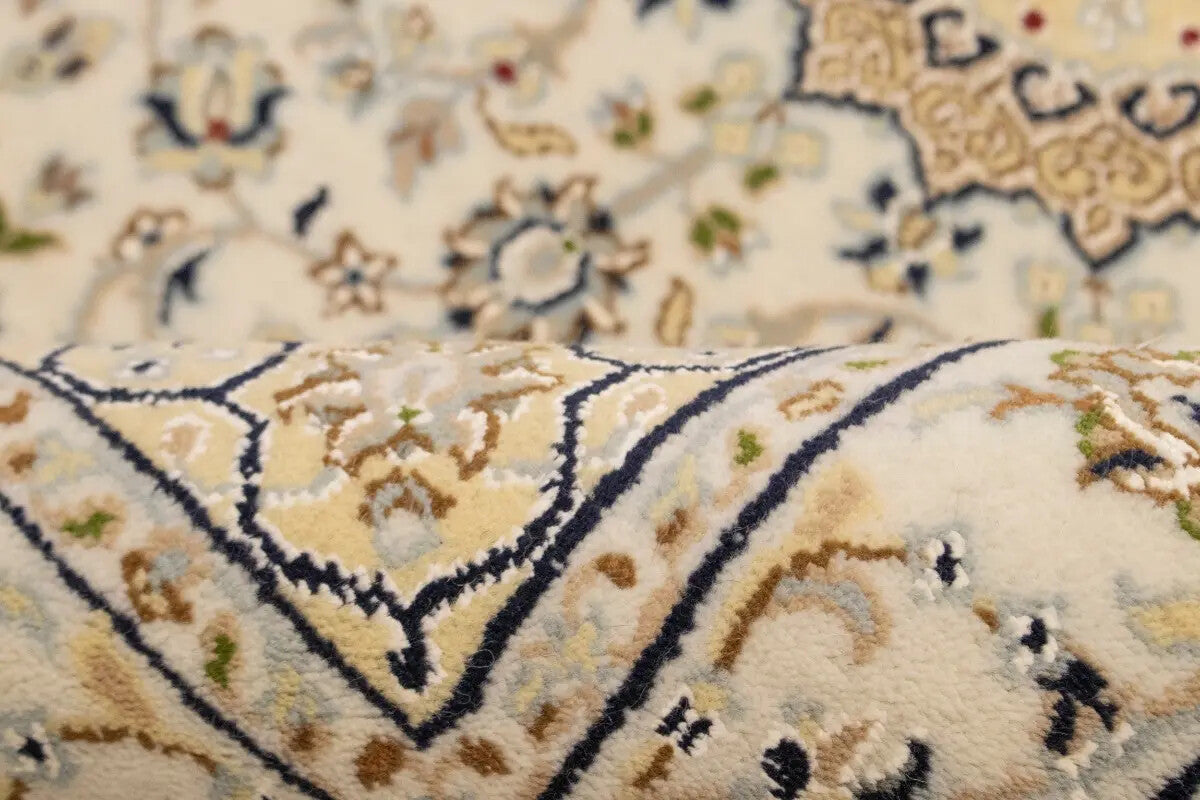 Extra Fine Floral Indo-Nain Runner Rug Oversized