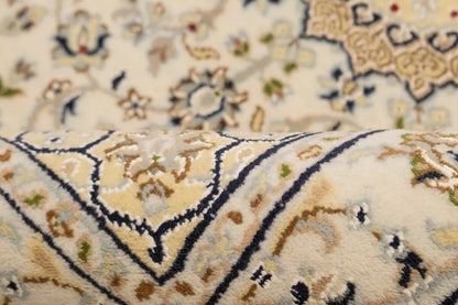 Extra Fine Floral Indo-Nain Runner Rug Oversized