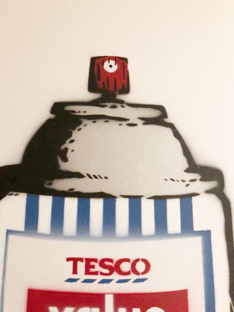 Rene Gagnon Oversize Painting Stencil Spray On Canvas Homage To Andy Warhol