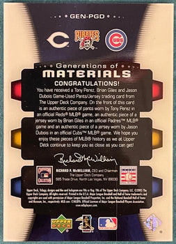 Tony Perez Brian Giles Jason Dubois Upper Deck