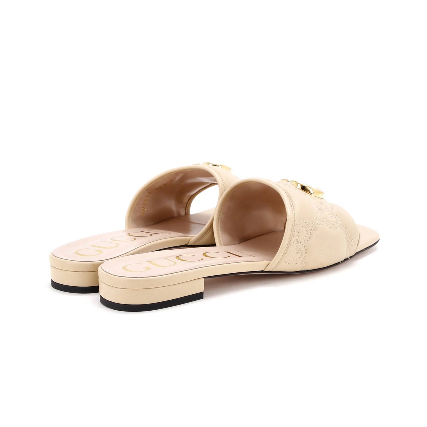 Gucci Women'S Gg Marmont Slide Sandals Gg Matelasse Leather