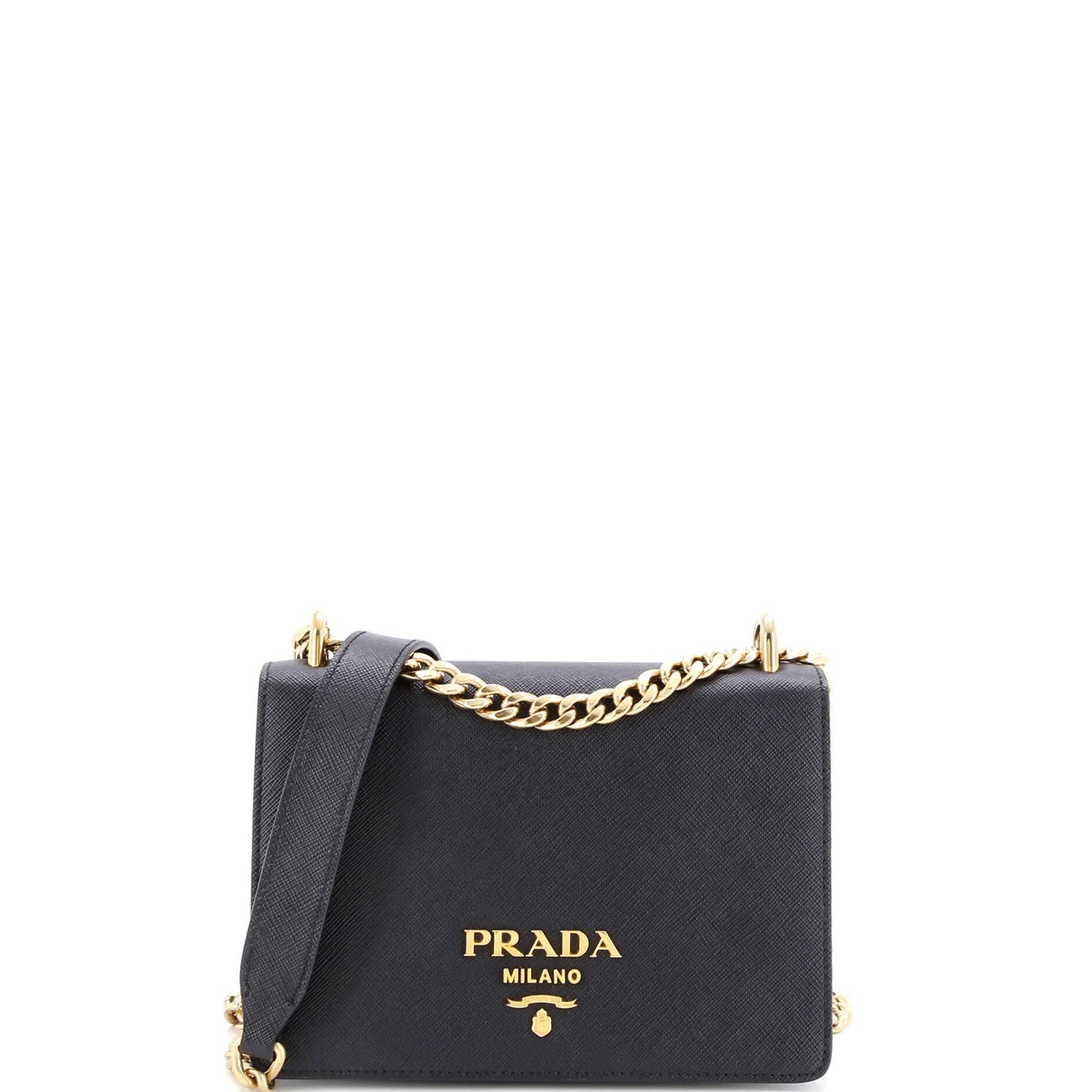 Prada Chain Flap Bag Saffiano Leather Small