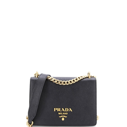 Prada Chain Flap Bag Saffiano Leather Small