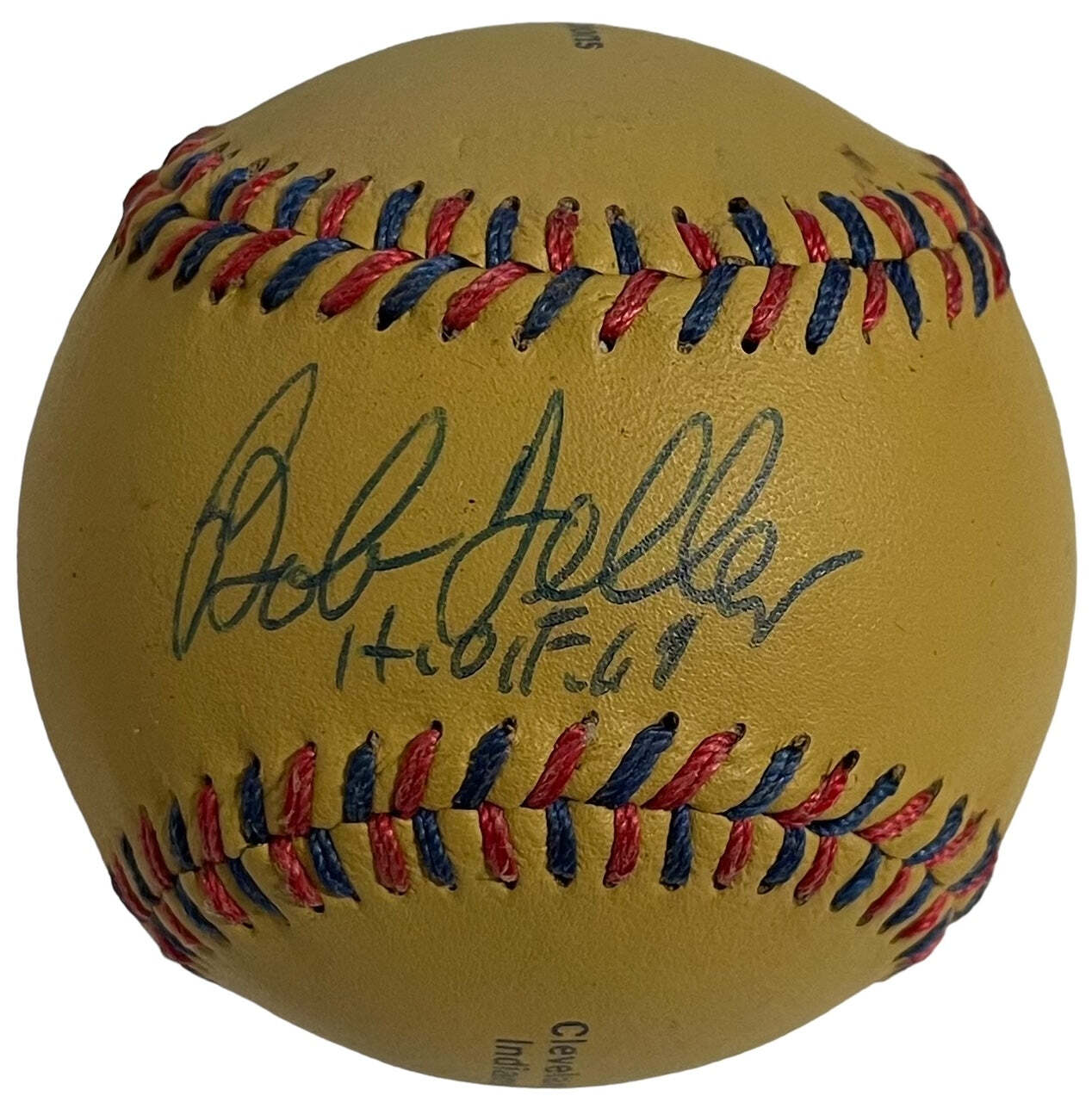 Bob Feller Hof 62 Autographed 1948 Cleveland Indians Commemorative Baseball
