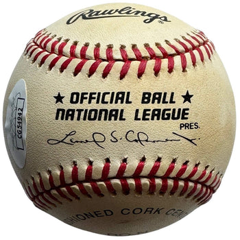 Lou Brock Autographed Official National League Baseball (Jsa)