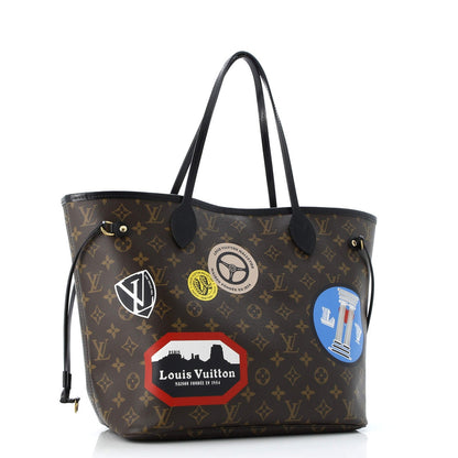 Louis Vuitton Neverfull Nm Tote Limited Edition World Tour Monogram Canvas Mm