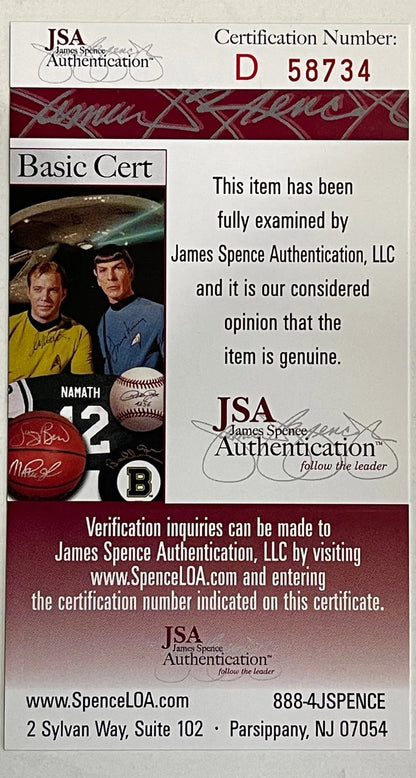 Sammy Davis Jr Autographed Golf Club Scorecard (Jsa)