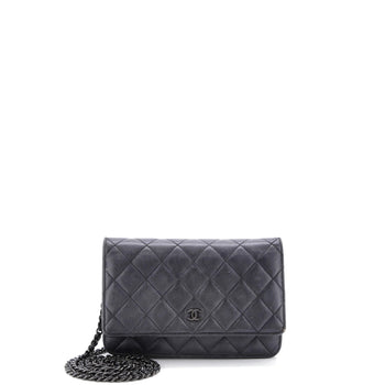 Chanel So Black Wallet On Chain Quilted Lambskin