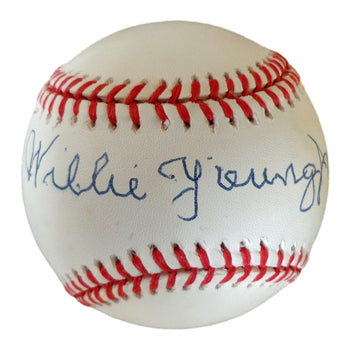 Willie Young Autographed Onl Baseball Negro League Black Barons Jsa 179816