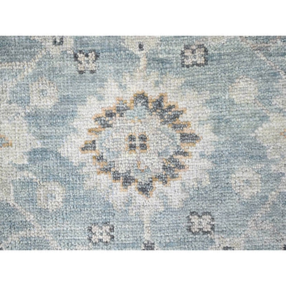 9'X12' Gray Oushak Design Supple Collection Hand Knotted Soft Wool Rug
