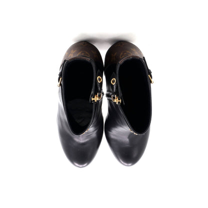 Louis Vuitton Women'S Afterglow Platform Ankle Boots Leather With Monogram