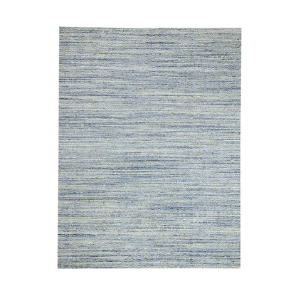 9'X11'9" Modern Blue Hand Loomed Design Organic Wool Oriental Rug