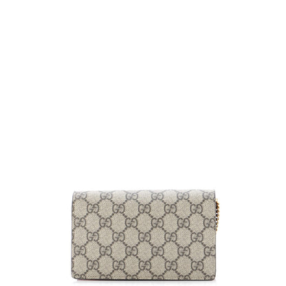 Gucci Cherries Wallet On Chain Gg Coated Canvas Mini