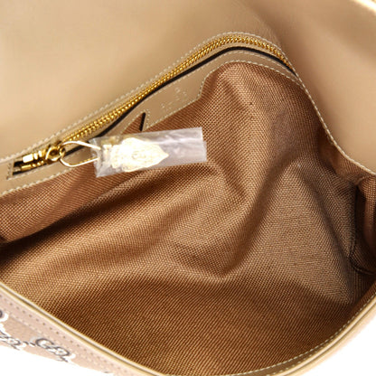 Gucci Luce Shoulder Bag Optical Gg Printed Leather Small