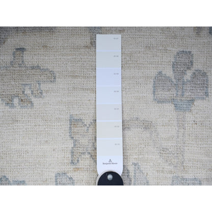 10'X15'10" Ivory Afghan Angora Oushak Wool Hand Knotted Oversized Rug