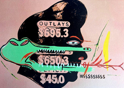 Andy Warhol And Jean-Michel Basquiat Lithograph Signed Numbered Coa