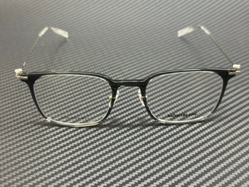 Mont Blanc Mb0100O 001 Grey Rectangle Men'S 52 Mm