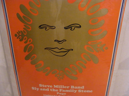 Fillmore West Concert Live Poster Bill Graham 1968 Wes Wilson Steve Miller Band