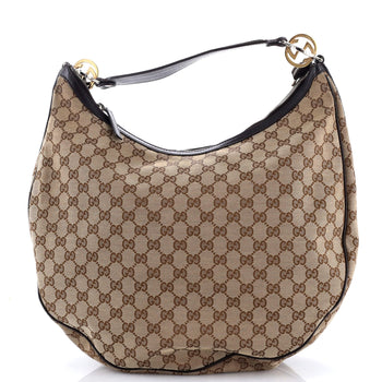 Gucci Twins Hobo Gg Canvas Medium