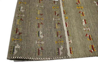 Handmade Tribal Oriental Area Rug Brownish Gray