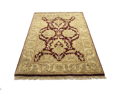 Handmade Thick Pile Oriental Rug Floral Design