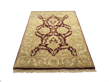 Handmade Thick Pile Oriental Rug Floral Design
