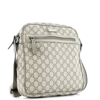 Gucci Front Zip Messenger Gg Coated Canvas Medium