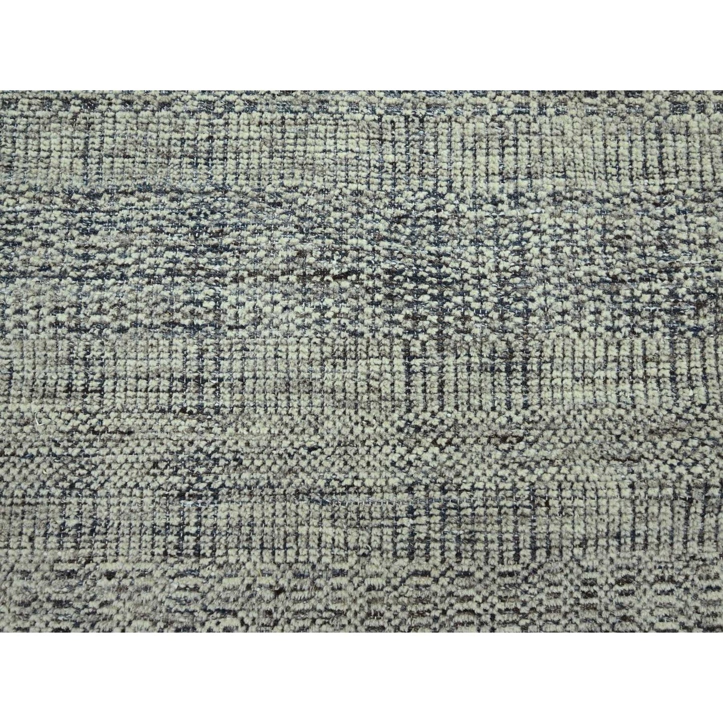 8'10"X11'10" Blue Hand Knotted Oriental Rug Oxidized Grass Design Wool