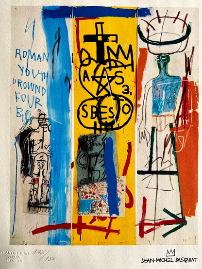 Jean-Michel Basquiat Lithograph Signed Coa