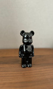 Baccarat Medicom Be@Rbrick Black Crystal Glass Figurine Bearbrick With Box