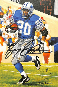 Barry Sanders Hof Signed/Auto 2004 Goal Line Art
