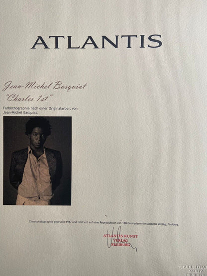 Jean-Michel-Basquiat Lithograph Coa - Signed Numbered In Pencil