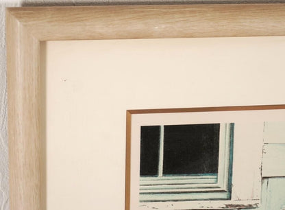 Helen Rundell Lithograph Rocking Chair Cat Signed