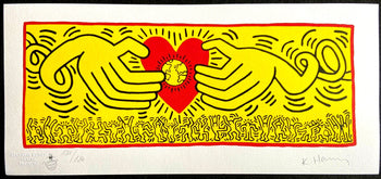 Keith Haring Lithograph Coa Signed Numbered By