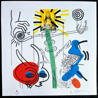 Keith Haring Lithograph Coa Signed Numbered Op Certified 180Ex