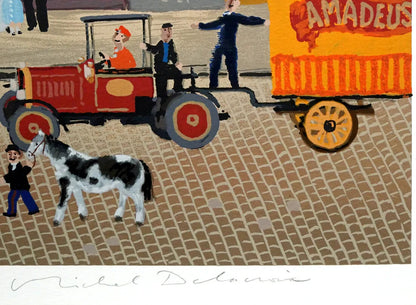 Circus March by Michel Delacroix Signed Silkscreen Print