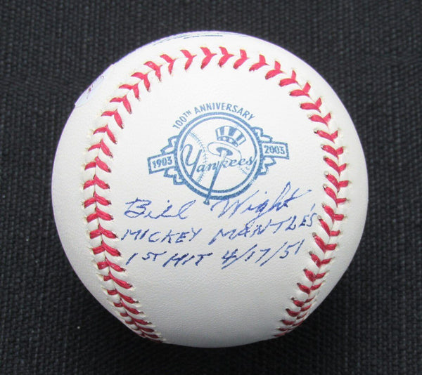 Bill Wight Signed/Auto Yankees 100Th Oml Baseball