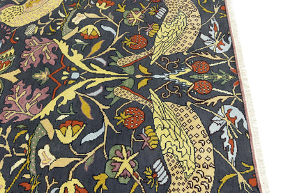One-Of-A-Kind Birds Design Chobi Oriental Rug