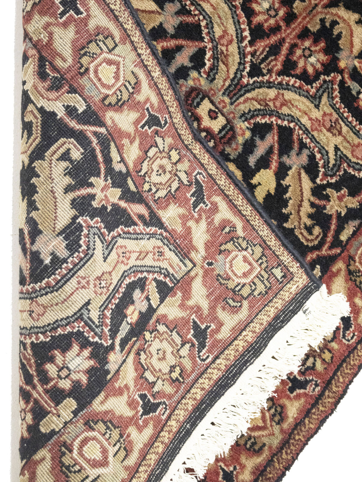 Agra Jaipur Oriental Runner Rug Wool Hand-Knotted
