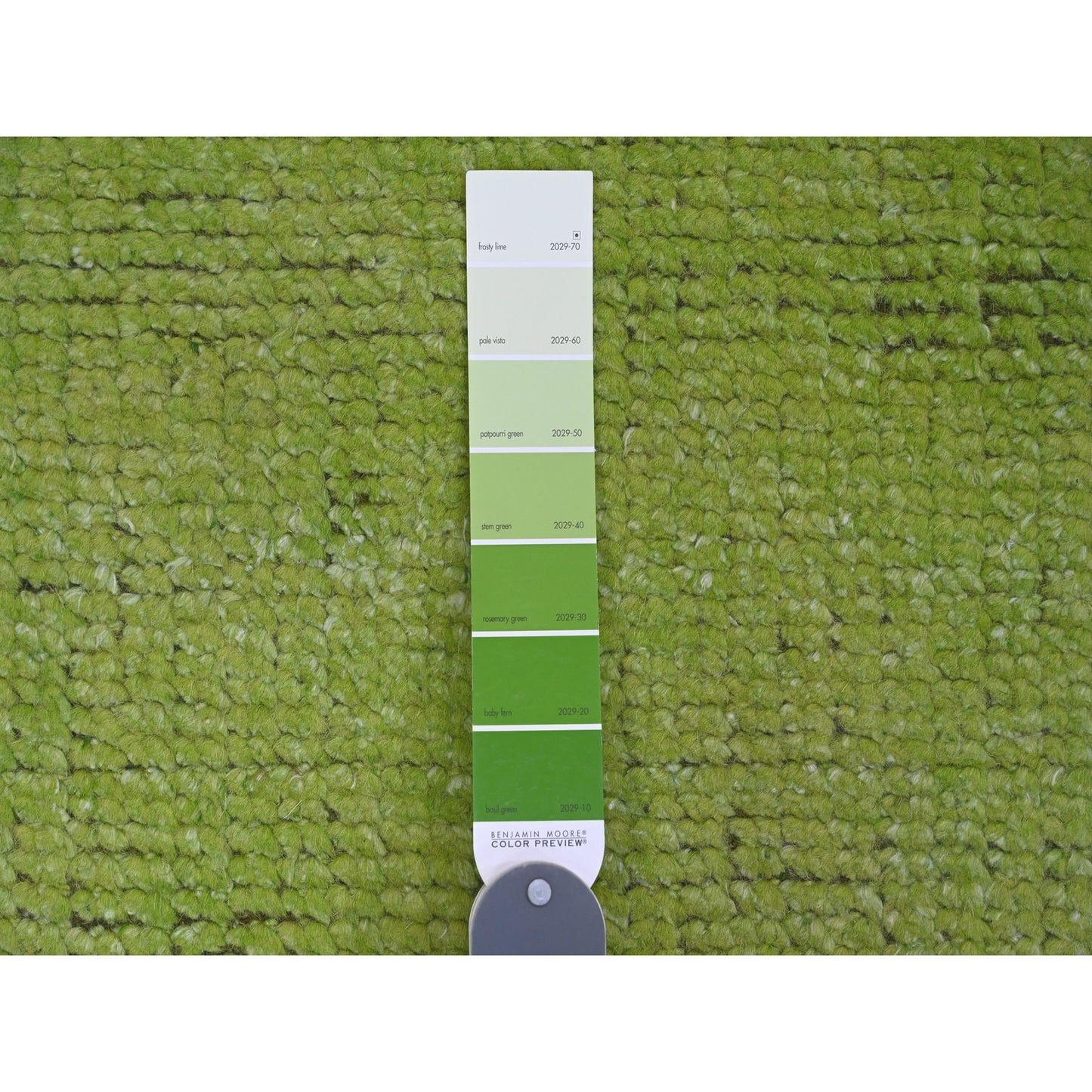 11'7"X14'8" Green Modern Swedish Design And Weave Wool Hand Knotted Rug