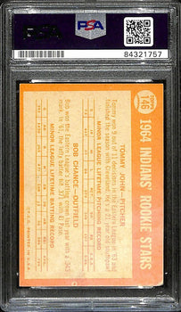 Tommy John Indians Autographed 1964 Topps Rookie