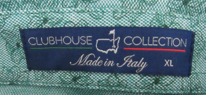 2024 Masters Clubhouse Collection Green Floral Polo With Logo Size Xl Nwt 188210