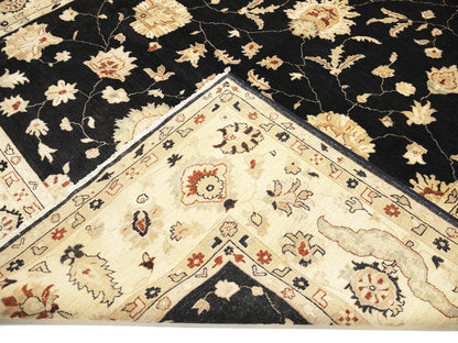 Handmade Floral Peshawar Oriental Rug Large Muted